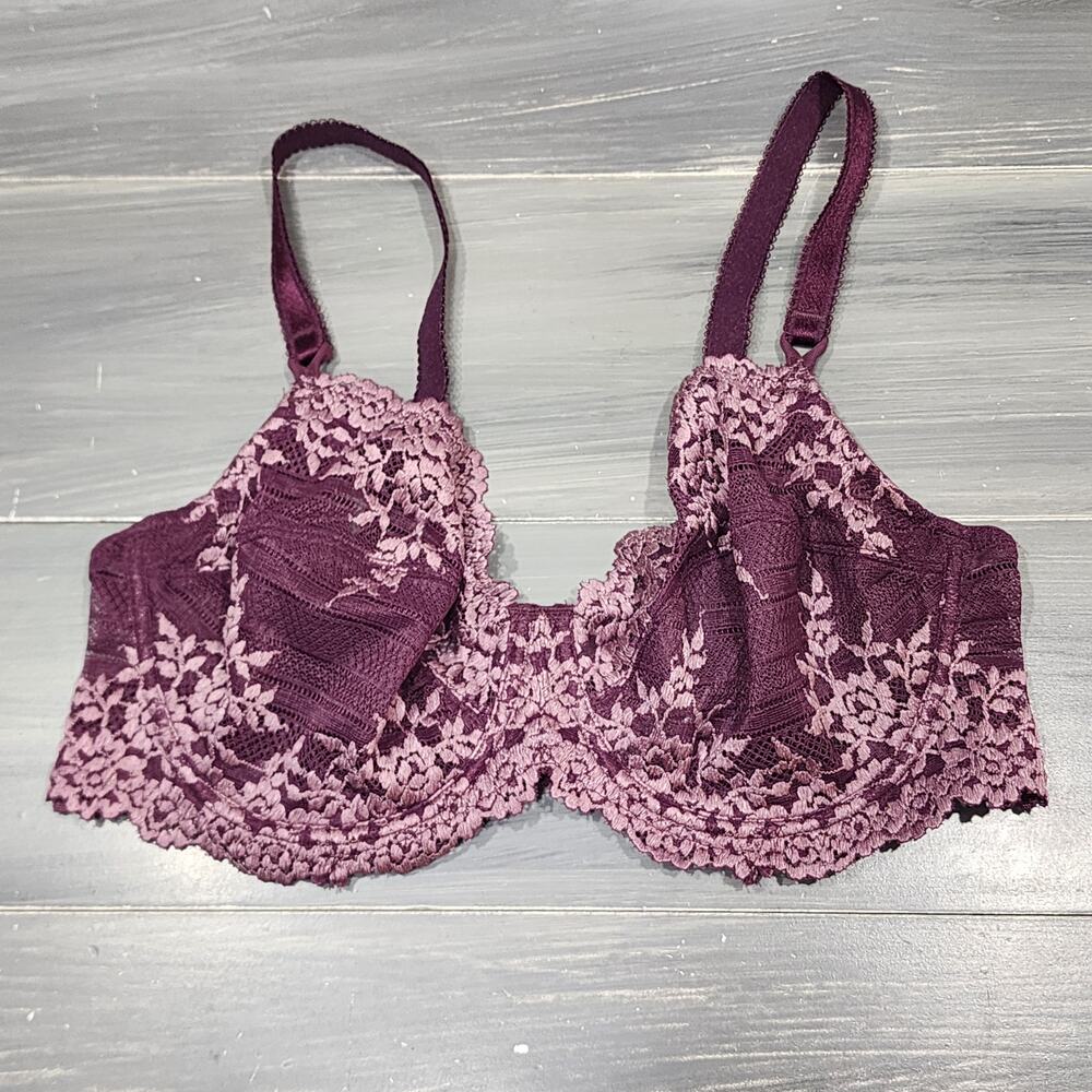 Wacoal Embrace‎ Lace Underwire Bra 65191 Purple Lilac 36D